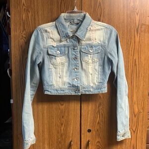 YMI Distressed denim jacket Sz M